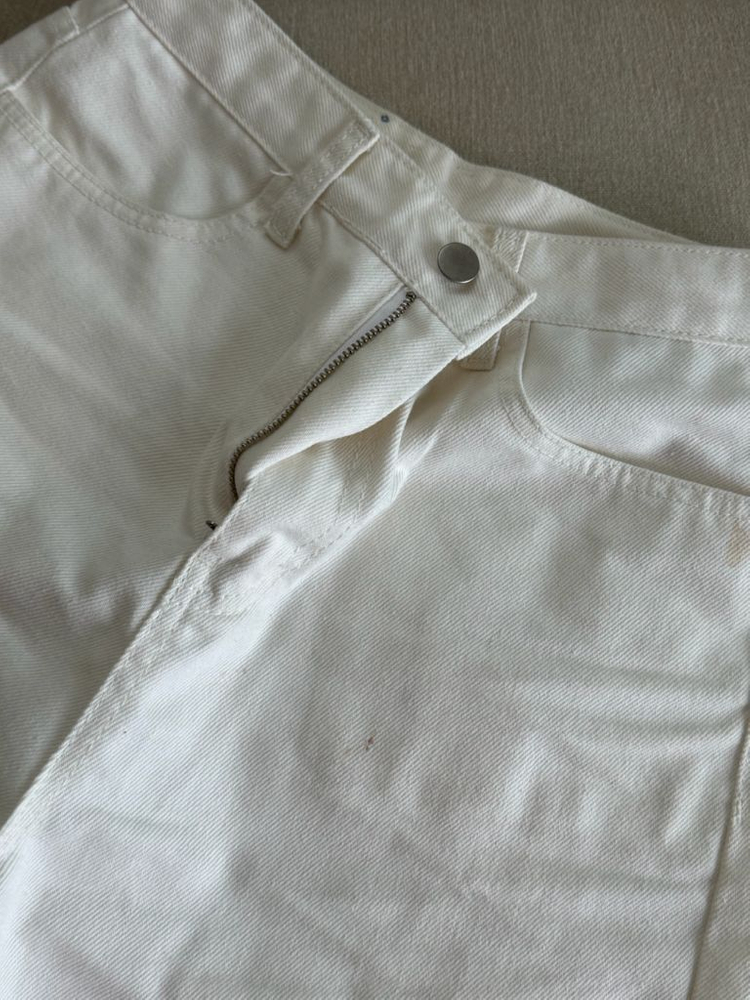 사이즈1 베뉴먼트 데님 화이트 반바지 쇼츠 이미지