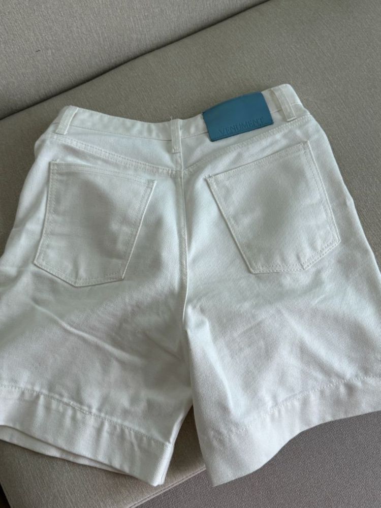 사이즈1 베뉴먼트 데님 화이트 반바지 쇼츠 이미지