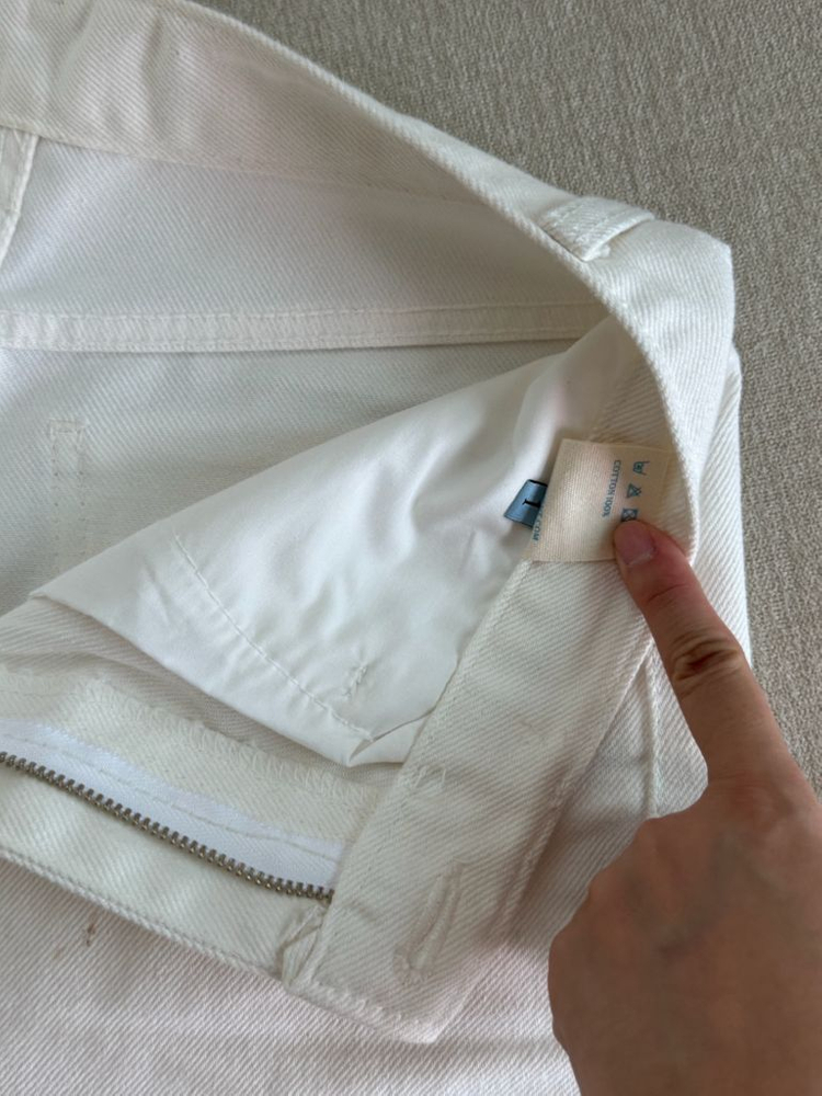 사이즈1 베뉴먼트 데님 화이트 반바지 쇼츠 이미지