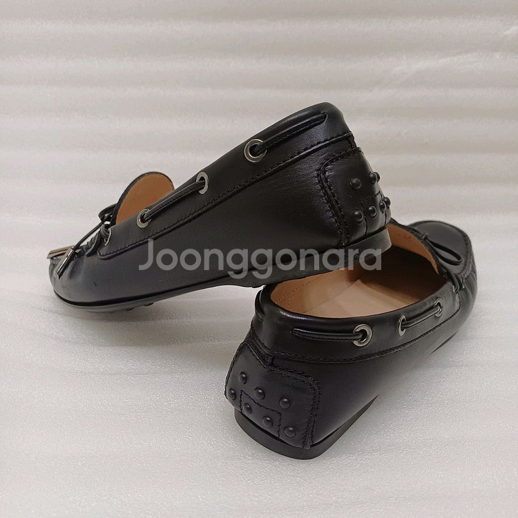 토즈 고미노 리본 드라이빙 슈즈 로퍼 37 블랙 사랑봉--2