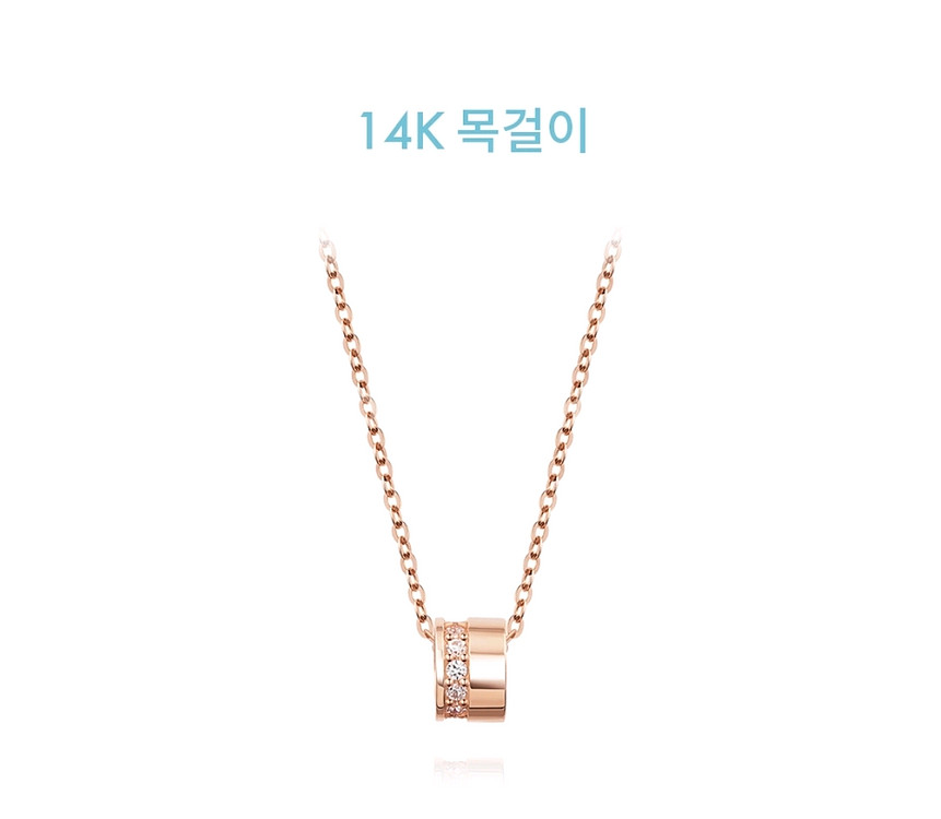 스톤헨지 14k 커넥션 로즈골드 목걸이 SA24A72F--7