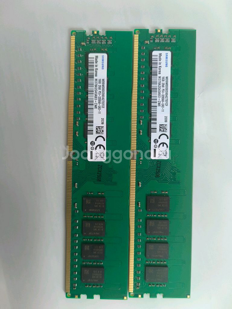삼성 ddr4 램16기가 3200 총 2개 32g--0