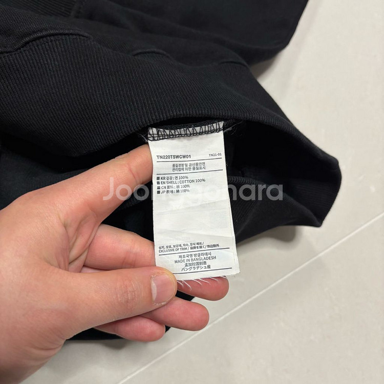 정품 디스이즈네버댓 자수 빅로고 블랙 맨투맨 스웻셔츠--7