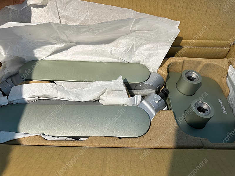 펠로우즈 라이징 듀얼 슬라이더 모니터암 애쉬그린 이미지