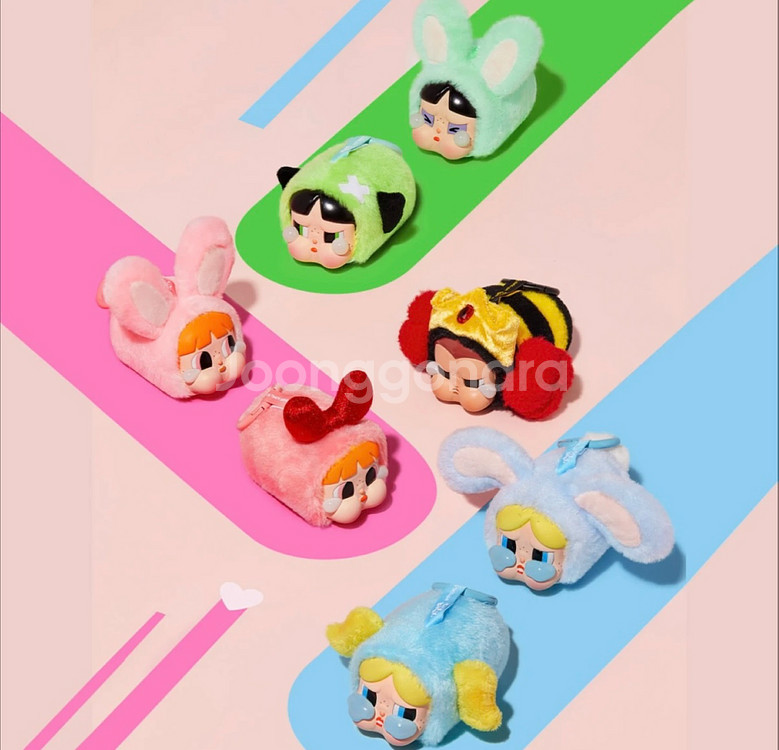 크라이베이비 x 파워퍼프걸 시리즈 인형 키링--0