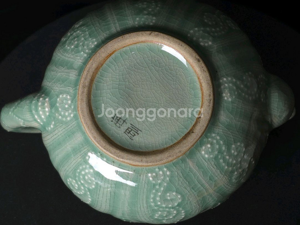 해강 유근형 청자연봉형주자 주전자--6