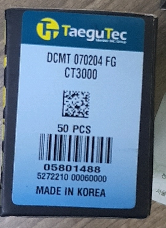 CNC선반 인서트 팁(서멧트 DCMT) 팝니다 이미지