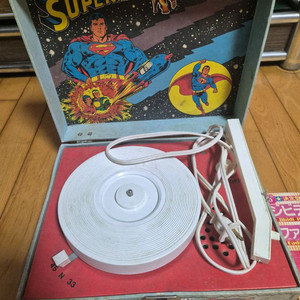 빈티지 고전 슈퍼맨 턴테이블