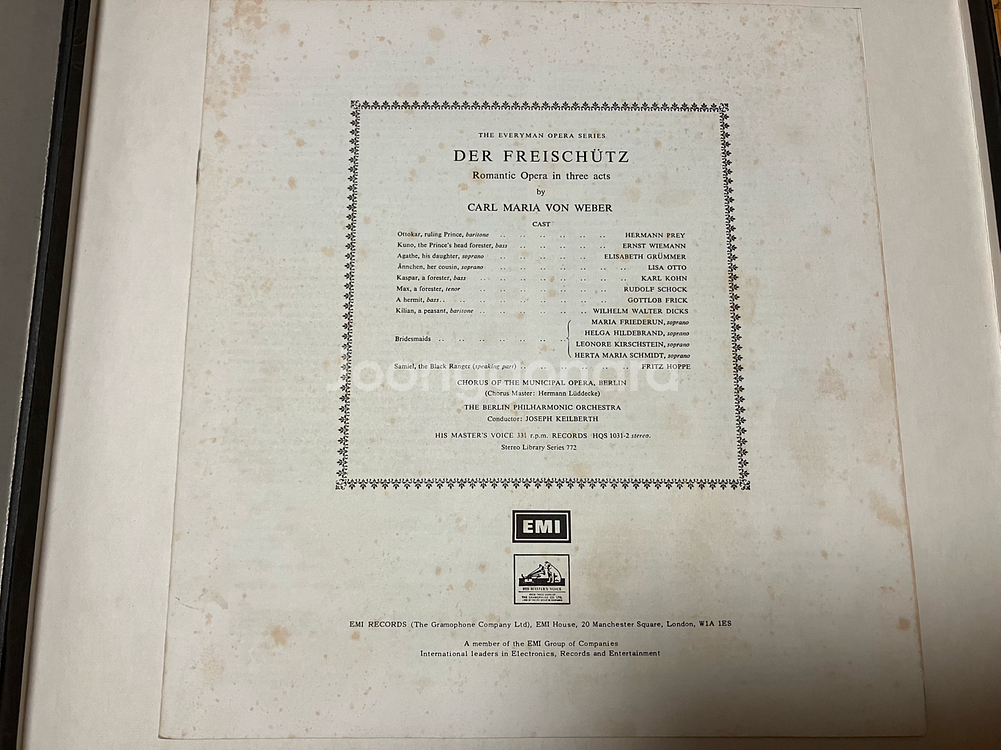 EMI 베버 마탄의 사수 2LP 박스 세트--2