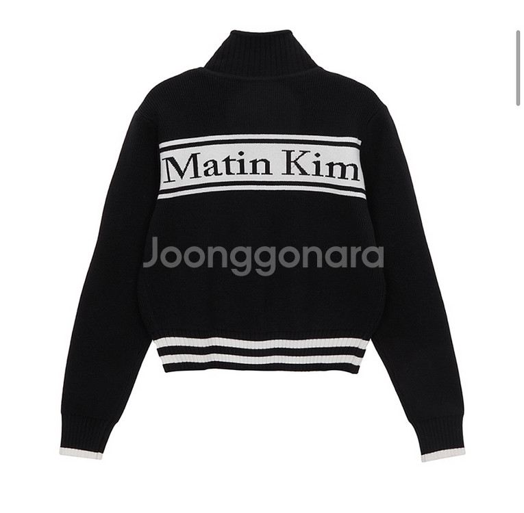 마뗑킴 스펠 포인트 스트라이프 가디건 블랙 교환 해요--0