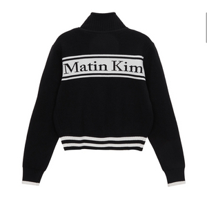 마뗑킴 스펠 포인트 스트라이프 가디건 블랙 교환 해요