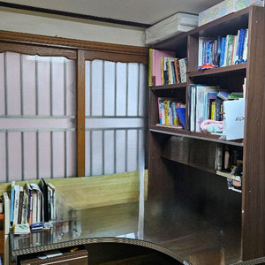 코너 책상, 책꽂이, 3단 서랍 (장인가구)