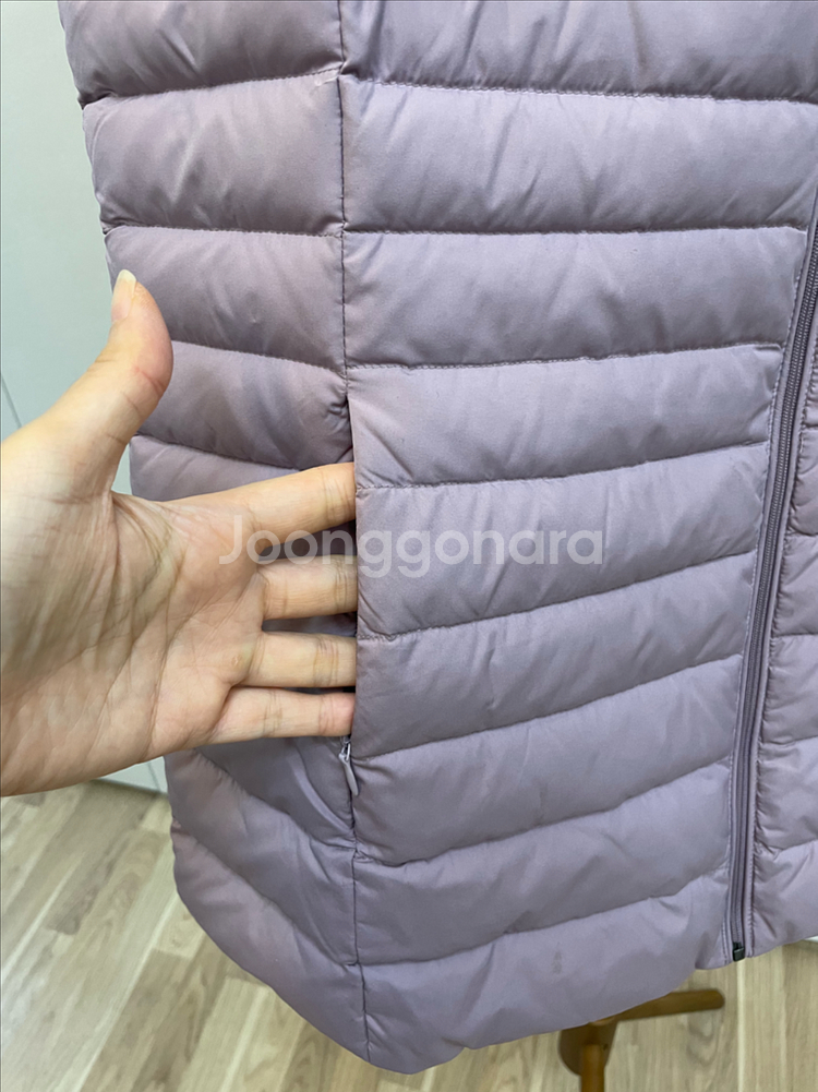폴라리 여성 후드 경량 패딩 조끼--2