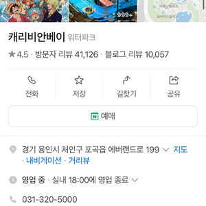 케리비안베이 티켓 2매