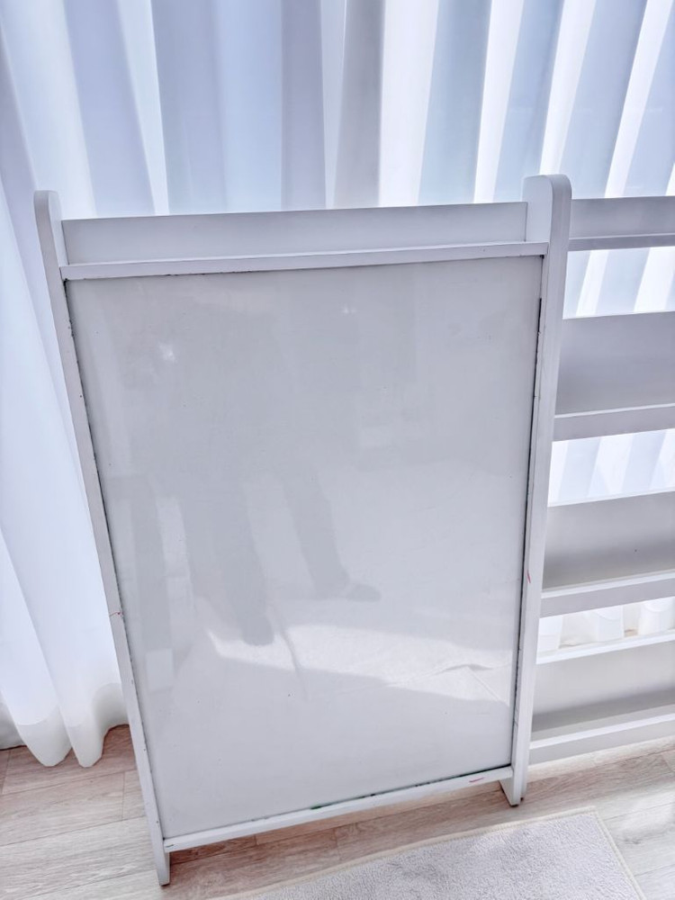 꼬메모이 온리보떼 화이트 전면책장 +자석 화이트보드 이미지