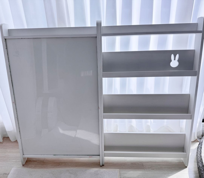 꼬메모이 온리보떼 화이트 전면책장 +자석 화이트보드 이미지