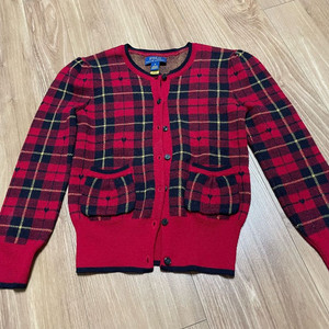 폴로랄프로렌 여아 가디건6 폴로하트체크가디건6