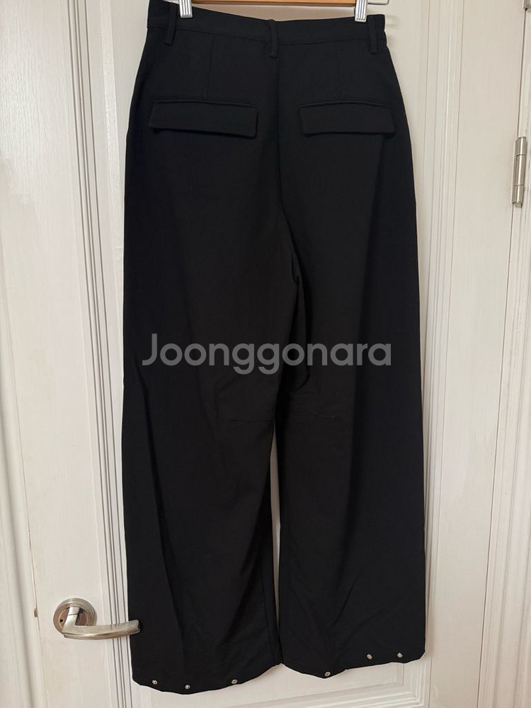 DNSR 폴딩 와이드 슬랙스 블랙 S 디앤에스알--1