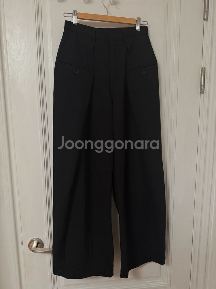 DNSR 폴딩 와이드 슬랙스 블랙 S 디앤에스알--2