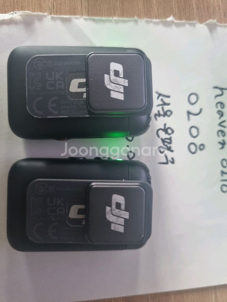 dji mic2 팝니다(라발리에 마이크 1개 포함)--3