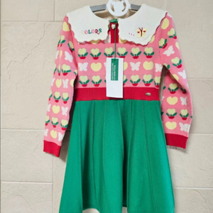 베네통키즈원피스100 새제품 베네통원피스100