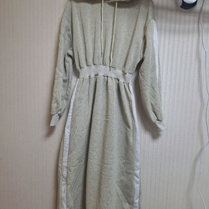 새상품 기모 후드 롱원피스(멜란지)