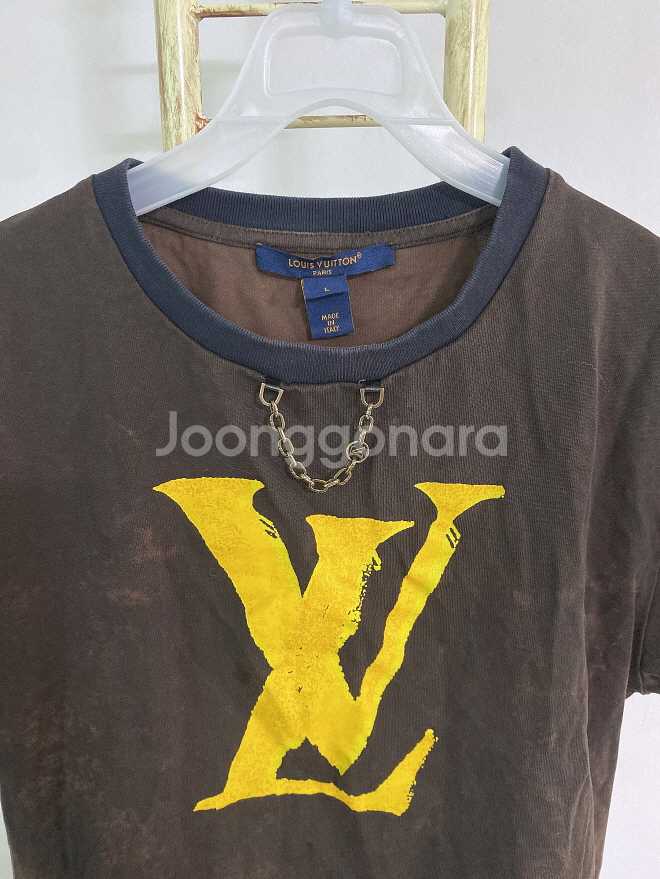 (L)루이비통여자빈티지나염라운드반팔티--1