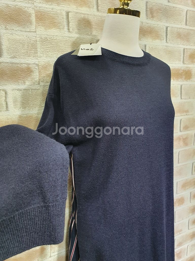 택부착 새상품 보브 정품 스트라이프 울 니트 원피스66--6