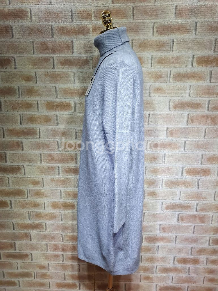 택부착 MAXCIO 울혼방 터틀넥 니트 롱원피스 ~66--4