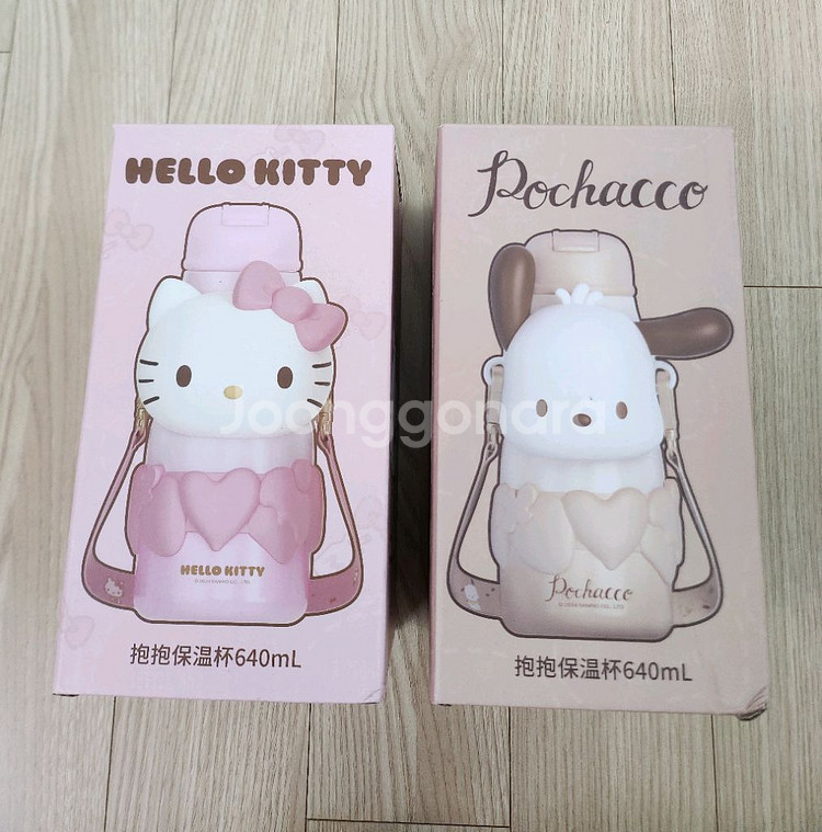 헬로키티 포차코 스텐 빨대 텀블러 640ml 정품 새상--0