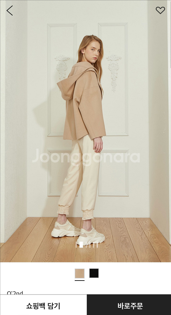 한섬 오즈세컨 후드코트 66--1