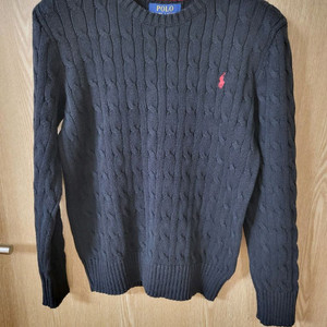 폴로 보이즈 니트 블랙 M