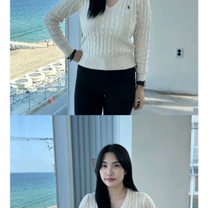 폴로 브이넥 니트 XS 정품