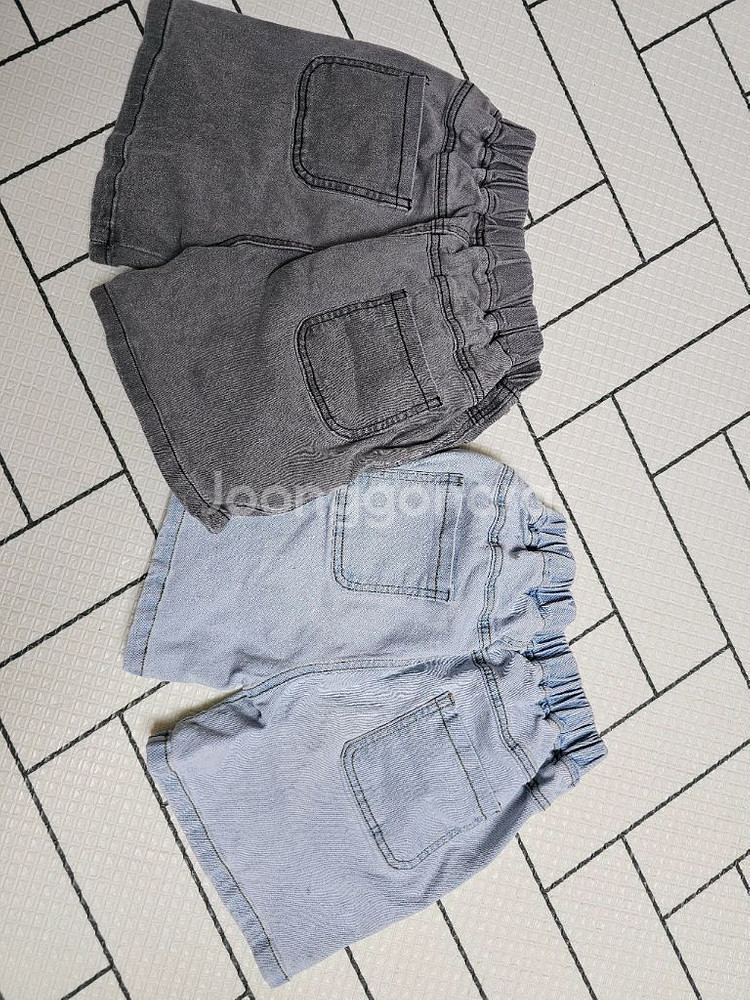 미미언니 청 반바지 xxl 2벌 일괄 8~10세--2