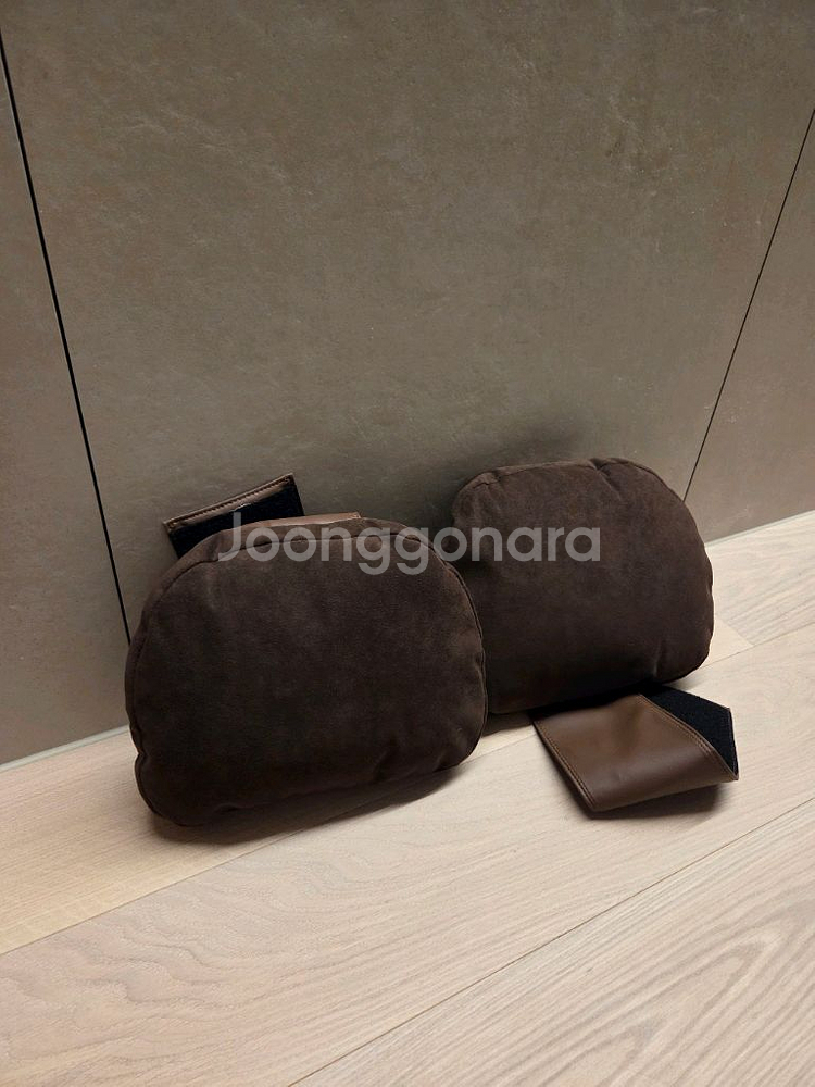 브라운 스웨이드 목 받침대 쿠션 차목 차량용 목베개 의--0