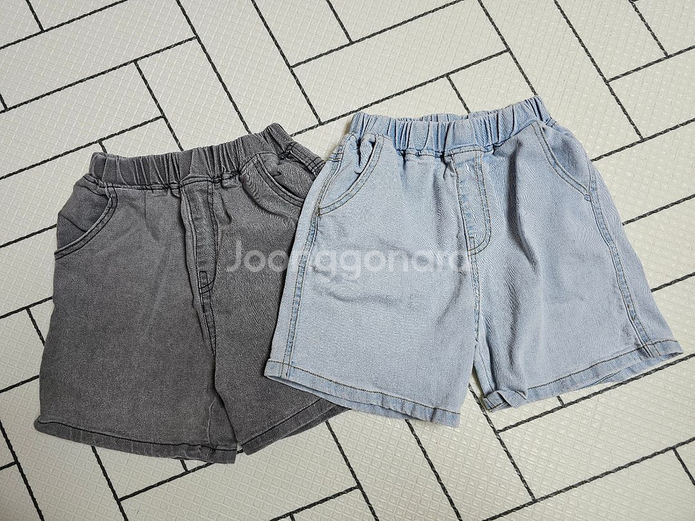 미미언니 청 반바지 xxl 2벌 일괄 8~10세--0