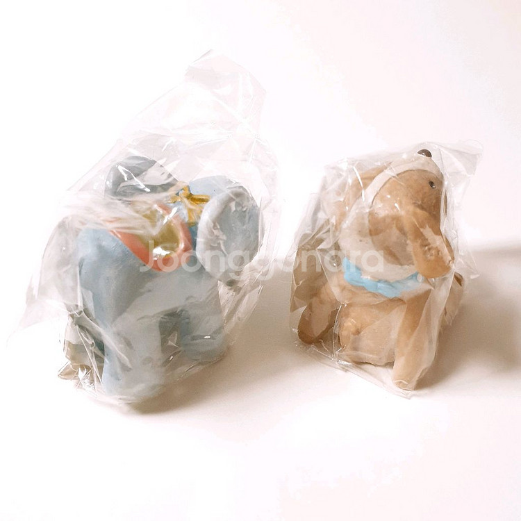 [새제품] 일본 동물 도자기 장식 인형 2개--2