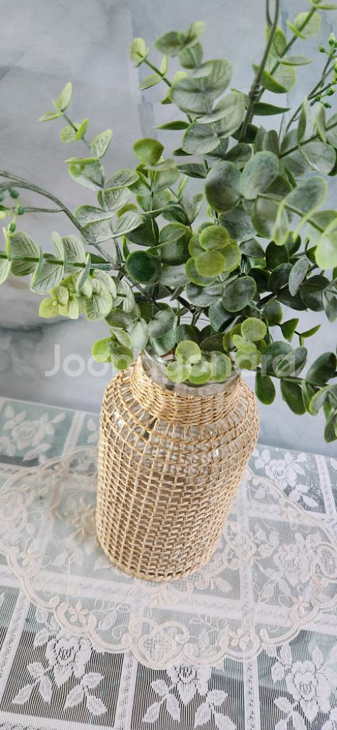 새상품)라지라탄화병 열매 유칼립투스 조화 인테리어소품--3