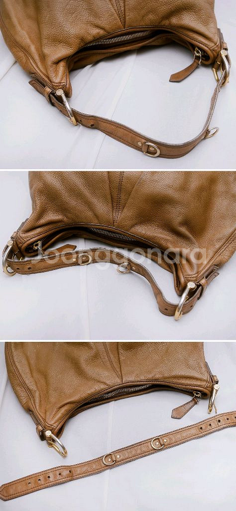 버버리 말리카 풀그레인 브라운 레더호보백 (토트.숄더)--4
