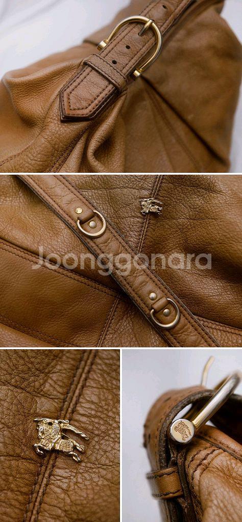 버버리 말리카 풀그레인 브라운 레더호보백 (토트.숄더)--8