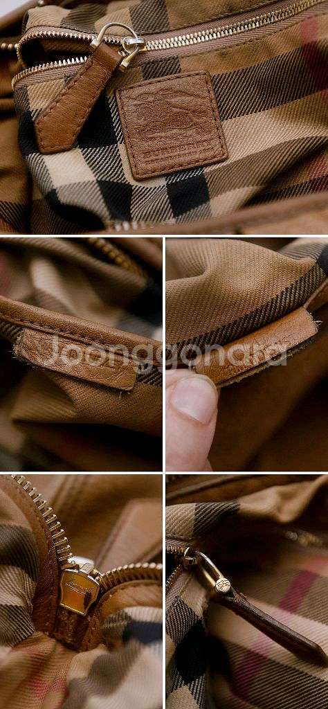버버리 말리카 풀그레인 브라운 레더호보백 (토트.숄더)--9