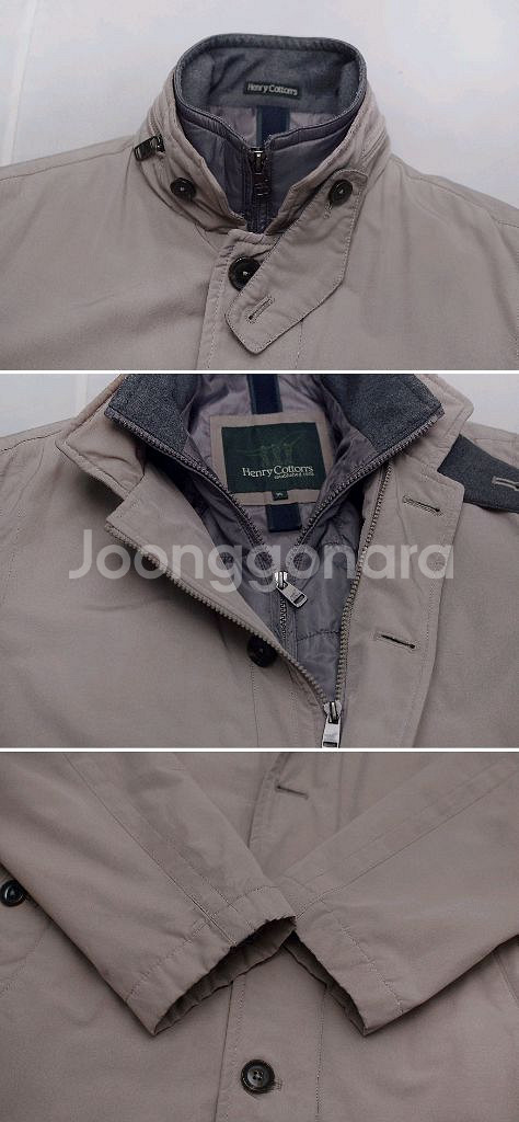 헨리코튼 모던 파일럿 디테처블 패딩 코트 자켓--8