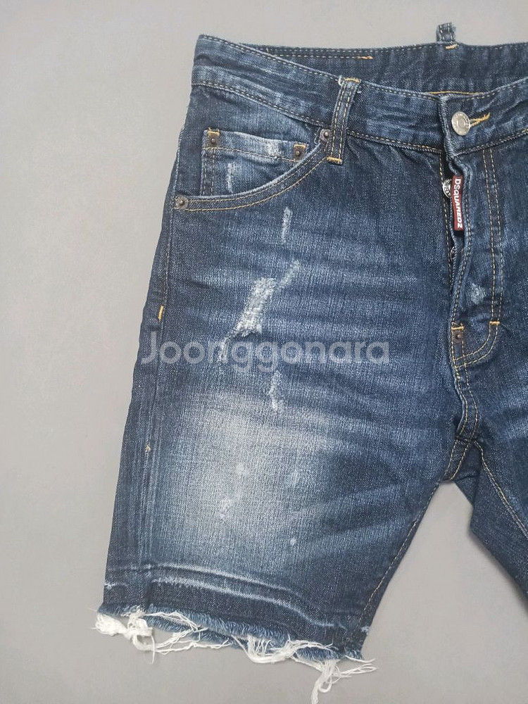 [46] 디스퀘어드2 레드스티치 데님 쇼츠 반바지 30--1