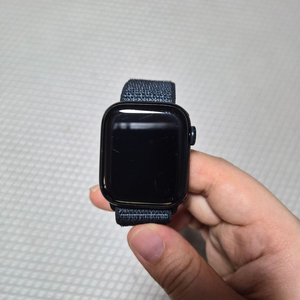 애플워치9 GPS+셀룰러 미드나이트/정품 충전기스트랩