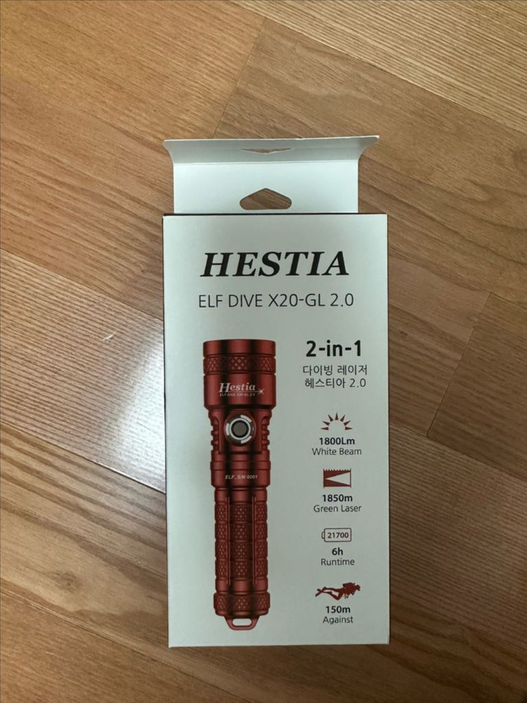 (다이빙&해루질)엘프다이브 미사용 수중랜턴 판매합니다! 이미지