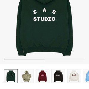 아이앱 스튜디오 딥그린 후드티 L