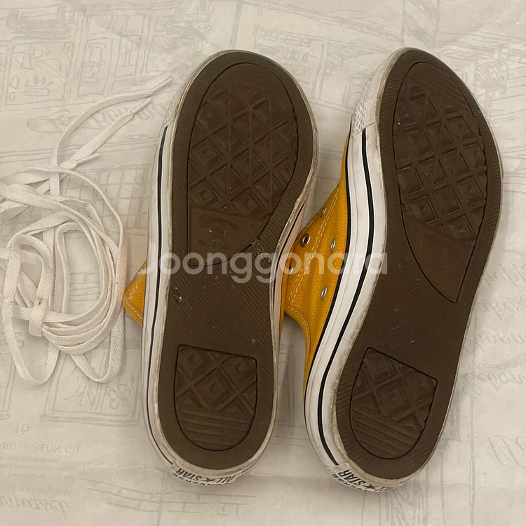 컨버스 뮬 옐로우 230mm 중고--4