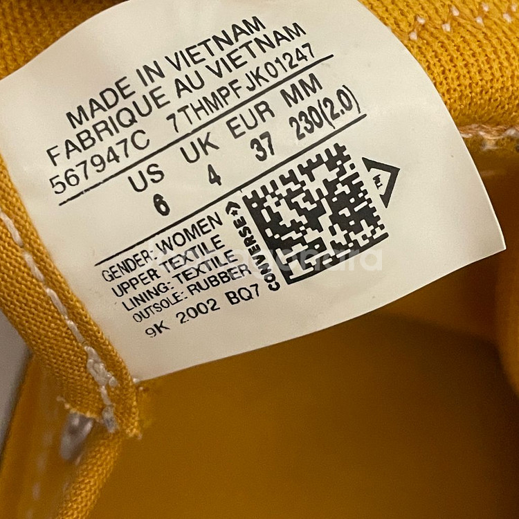 컨버스 뮬 옐로우 230mm 중고--5