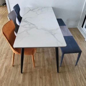 세라믹 6인용 식탁세트 1800(의자3개 + 벤치1개)