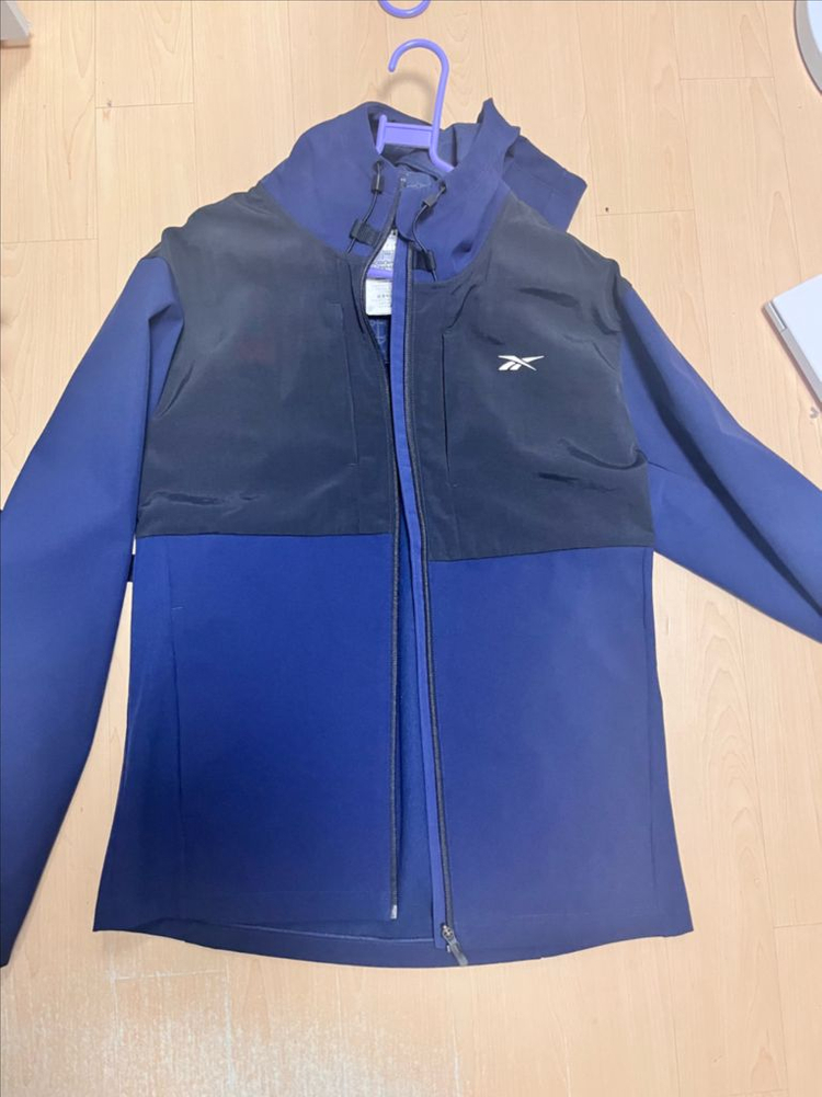 리복 네이비/블랙 바람막이 자켓--0